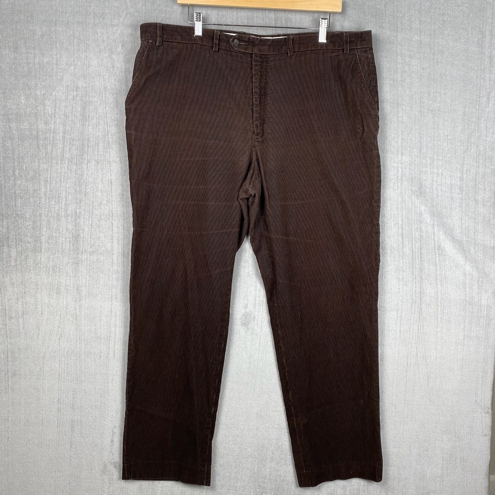 Vtg Lauren‎ Ralph Lauren Corduroy Trousers Mens 40x31 Chocolate Brown Academia